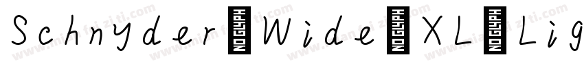 Schnyder Wide XL Lig字体转换